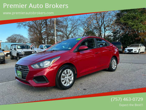 2018 Hyundai Accent for sale at Premier Auto Brokers in Virginia Beach VA