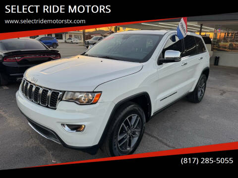 2018 Jeep Grand Cherokee for sale at SELECT RIDE MOTORS in Arlington TX