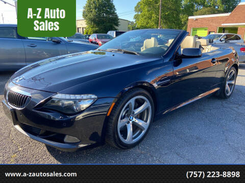 2009 BMW 6 Series for sale at A-Z Auto Sales in Newport News VA