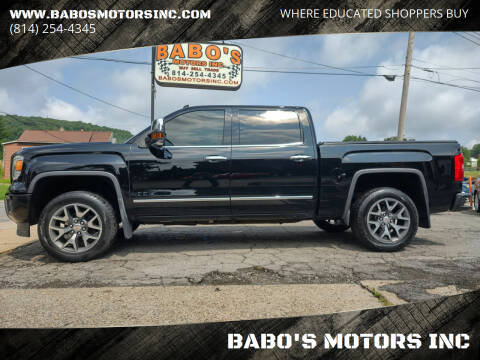 2014 GMC Sierra 1500 for sale at BABO'S MOTORS INC in Johnstown PA