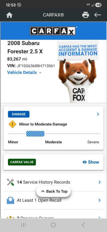 2008 Subaru Forester 2.5 X