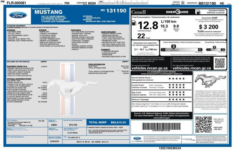 2021 Ford Mustang GT Premium