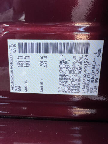 2016 Nissan Maxima 3.5 S