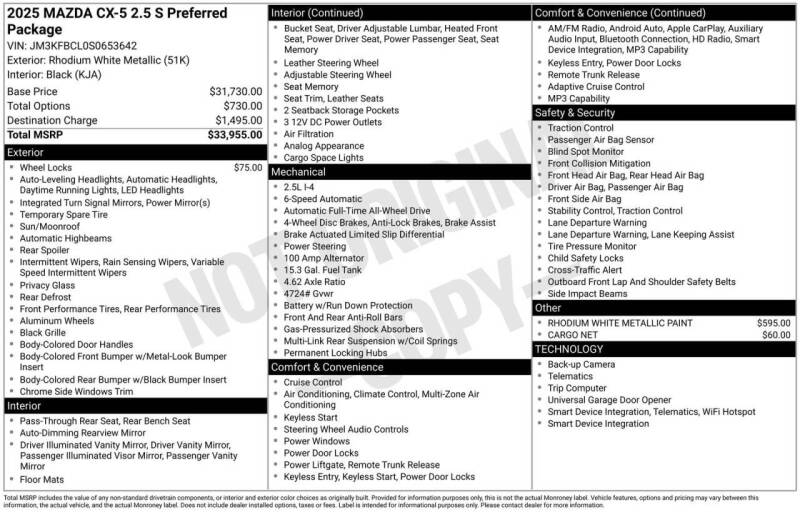 2025 Mazda CX-5 2.5 S Preferred