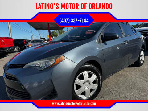 2017 Toyota Corolla for sale at LATINO'S MOTOR OF ORLANDO in Orlando FL