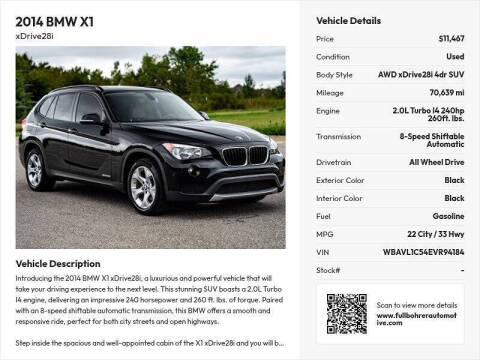 2014 BMW X1 xDrive28i