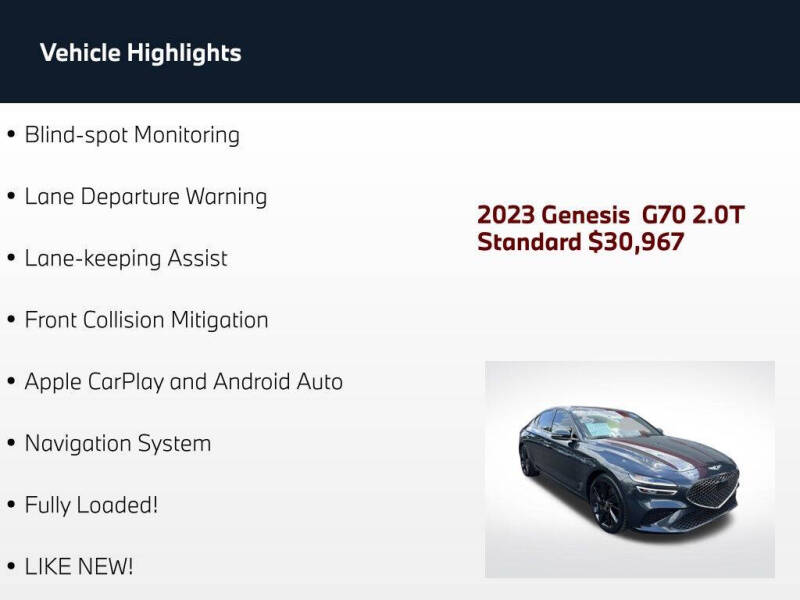 2023 Genesis G70