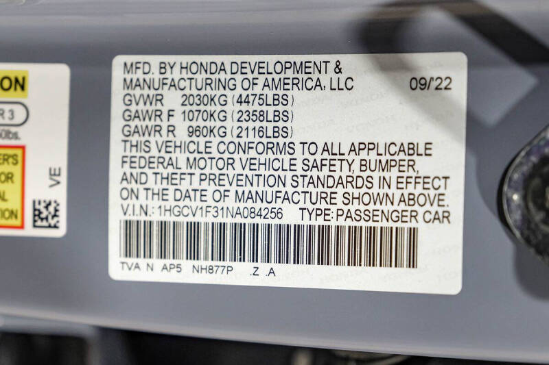 2022 Honda Accord Sport