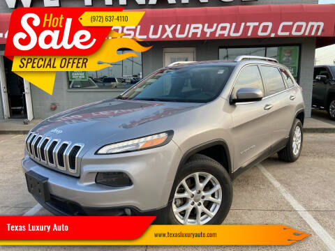 2015 Jeep Cherokee for sale at Texas Luxury Auto in Cedar Hill TX