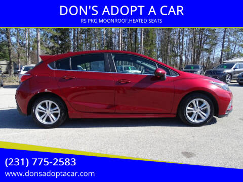 2017 Chevrolet Cruze for sale at DON'S ADOPT A CAR in Cadillac MI