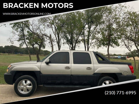 2002 Chevrolet Avalanche for sale at BRACKEN MOTORS in San Antonio TX