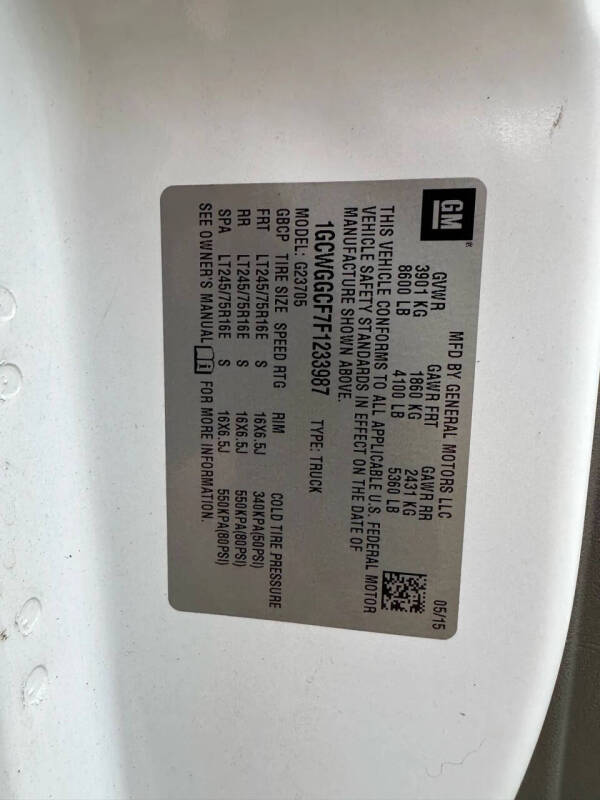 2015 Chevrolet Express 2500