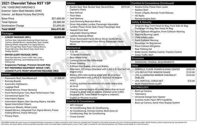 2021 Chevrolet Tahoe RST