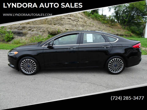 2018 Ford Fusion for sale at LYNDORA AUTO SALES in Lyndora PA