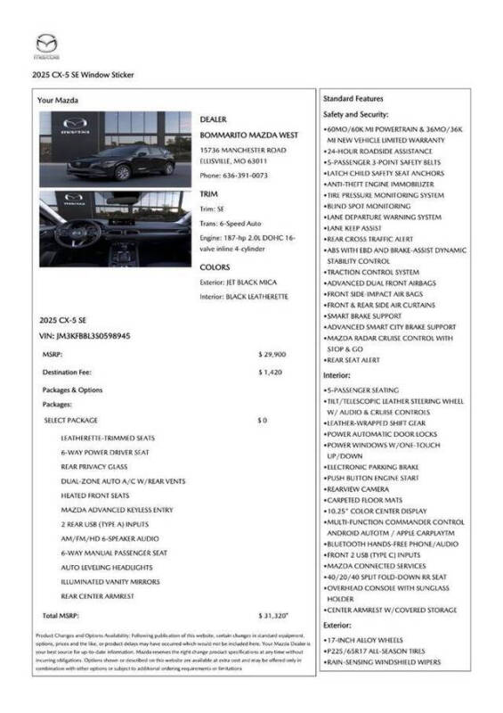 2025 Mazda CX-5 2.5 S Select