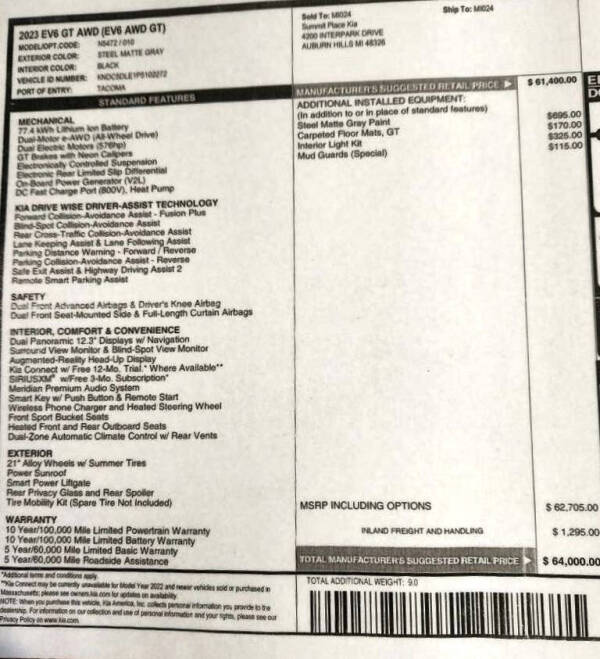 2023 Kia EV6 GT