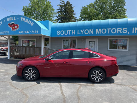 2017 Chevrolet Malibu for sale at South Lyon Motors INC in South Lyon MI