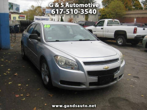 2010 Chevrolet Malibu for sale at G & S Auto Service in Roslindale MA