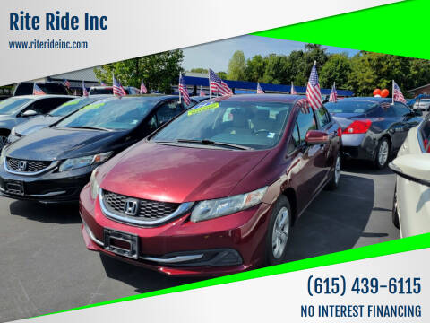 2014 Honda Civic for sale at Rite Ride Inc in Murfreesboro TN