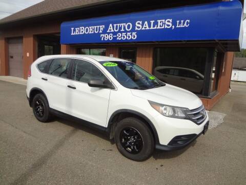 2014 Honda CR-V for sale at LeBoeuf Auto Sales in Waterford PA