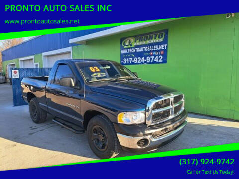2003 Dodge Ram 1500 for sale at PRONTO AUTO SALES INC in Indianapolis IN