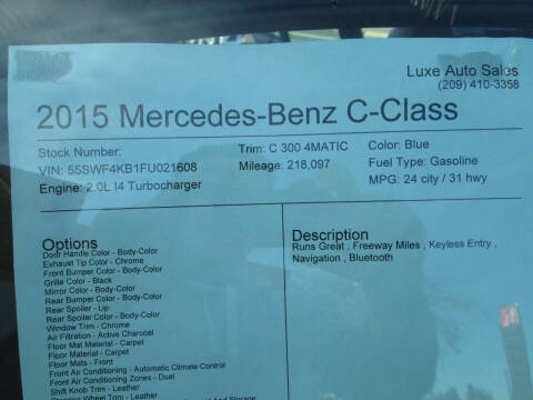 2015 Mercedes-Benz C-Class C 300 4MATIC