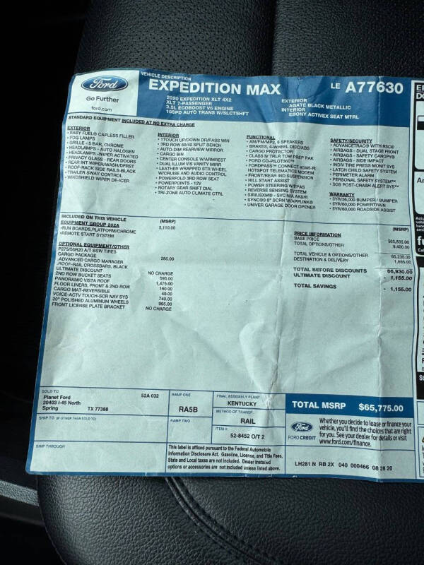 2020 Ford Expedition MAX XLT