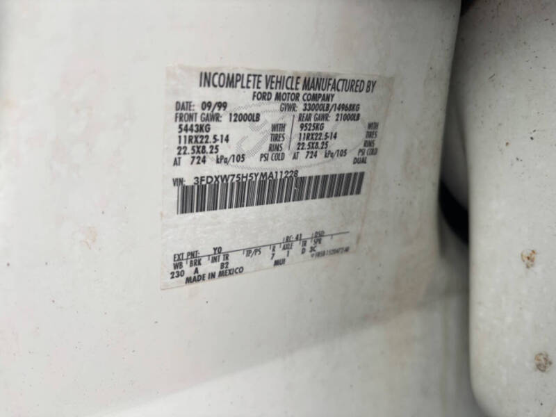 2000 Ford F750 Forestry Bucket Truck