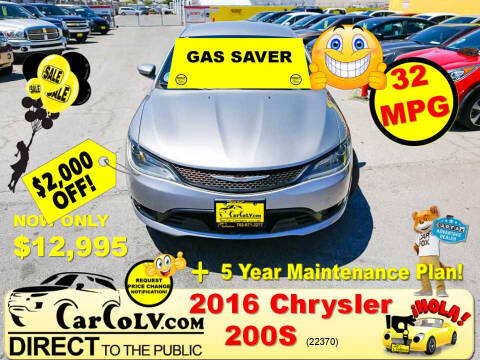 2016 Chrysler 200 for sale at The Car Company in Las Vegas NV