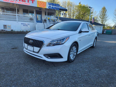 2016 Hyundai Sonata Hybrid for sale at Leavitt Auto Sales and Used Car City in Everett WA