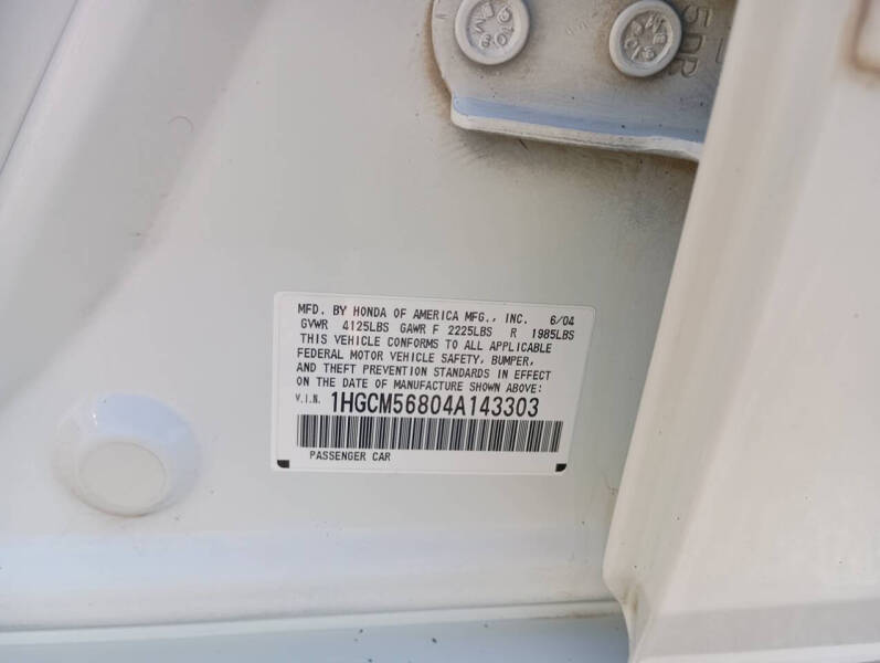 2004 Honda Accord EX w/Leather