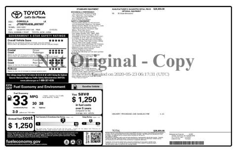 2020 Toyota Corolla LE