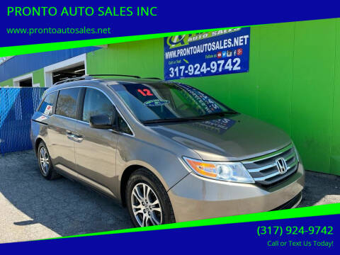 2012 Honda Odyssey for sale at PRONTO AUTO SALES INC in Indianapolis IN