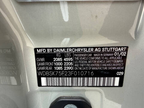 2003 Mercedes-Benz SL-Class SL 500