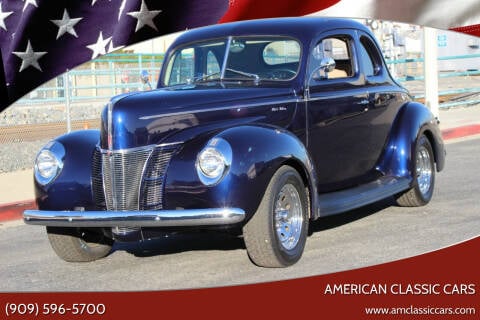 1940 Ford Deluxe for sale at American Classic Cars in La Verne CA