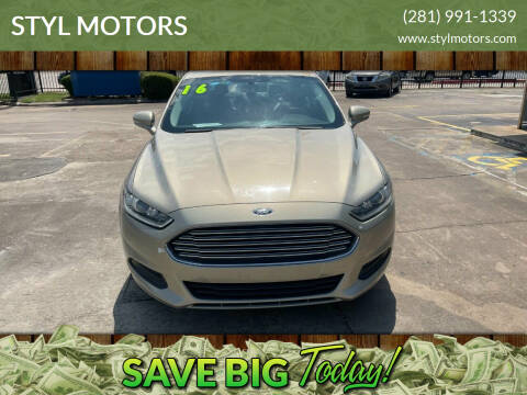 2016 Ford Fusion for sale at STYL MOTORS in Pasadena TX