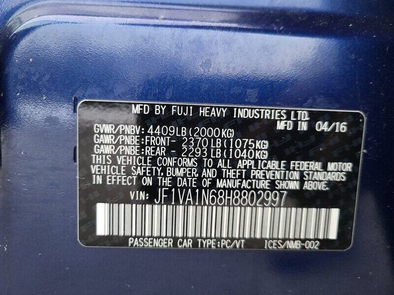 2017 Subaru WRX Limited