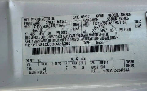 2011 Ford E-Series E-250