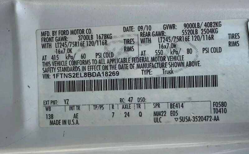 2011 Ford E-Series E-250