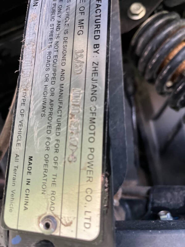 2021 CFMoto U Force 800