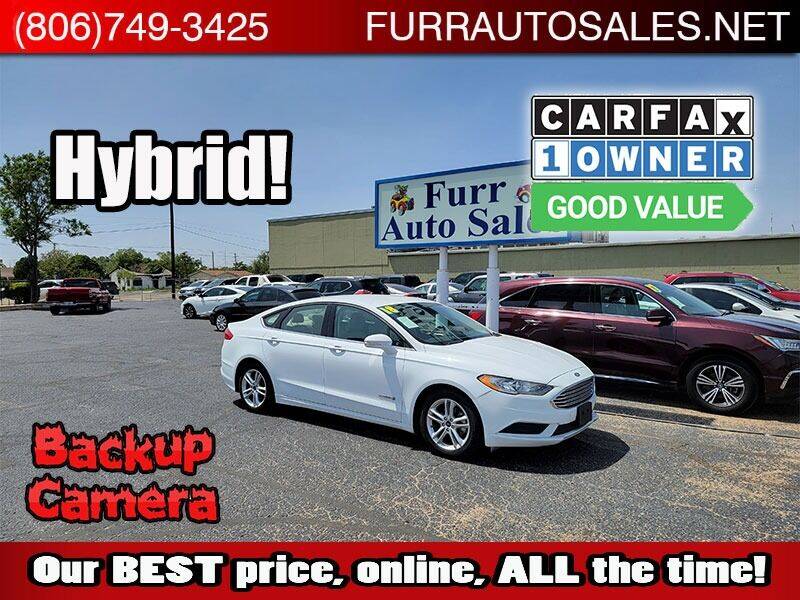 2018 Ford Fusion Hybrid for sale at FURR AUTO SALES in Lubbock TX
