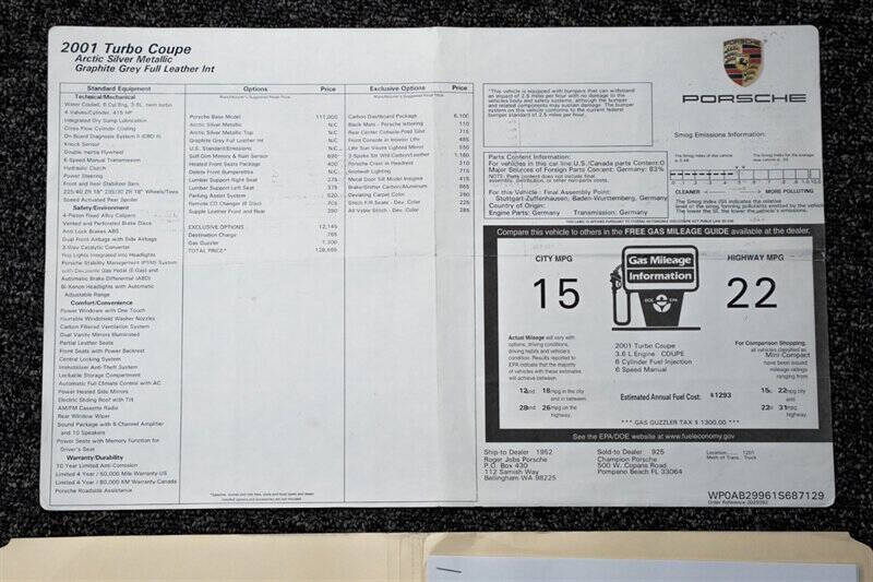 2001 Porsche 911 Turbo