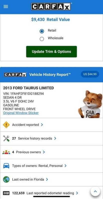 2013 Ford Taurus Limited