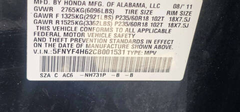 2012 Honda Pilot EX-L w/DVD
