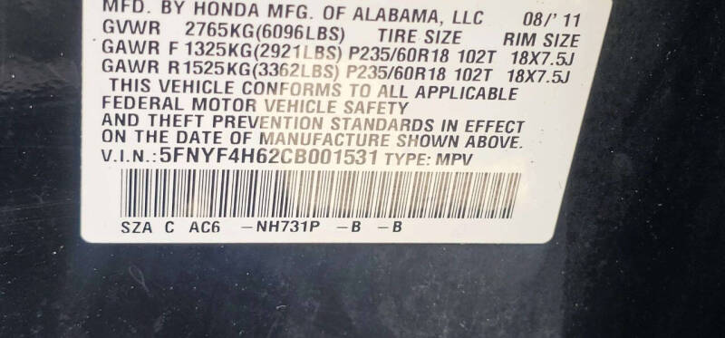 2012 Honda Pilot EX-L w/DVD