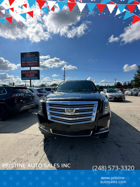 2018 Cadillac Escalade ESV for sale at PRISTINE AUTO SALES INC in Pontiac MI