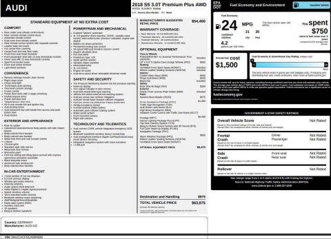 2018 Audi S5 Sportback 3.0T quattro Prestige