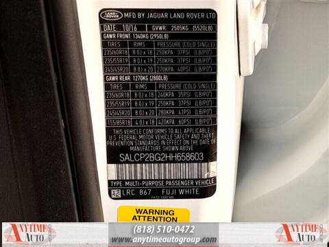 2017 Land Rover Discovery Sport SE