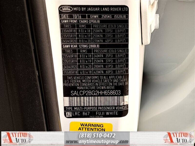 2017 Land Rover Discovery Sport SE