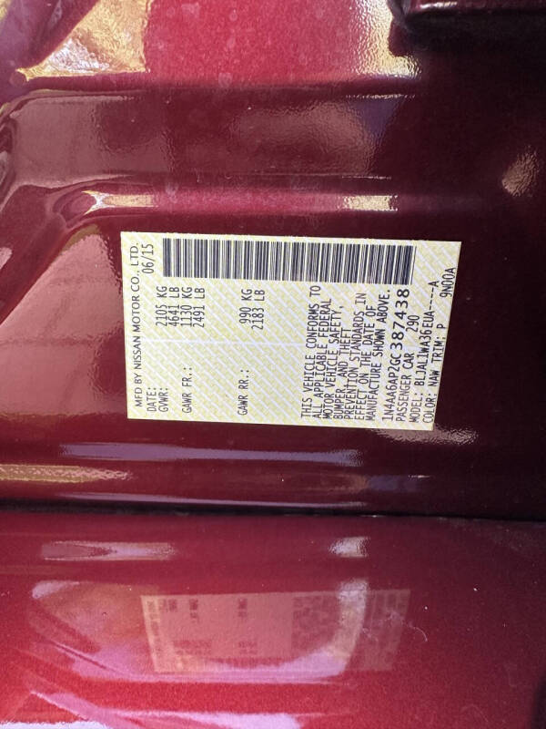 2016 Nissan Maxima 3.5 SR
